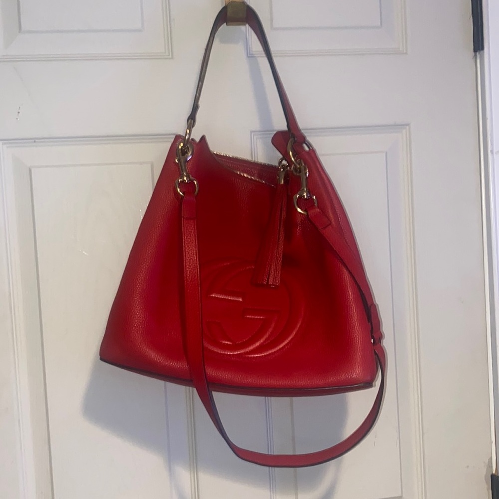 Gucci Large Red Soho Bag 100% Authentic!!! - Picture 4 of 11